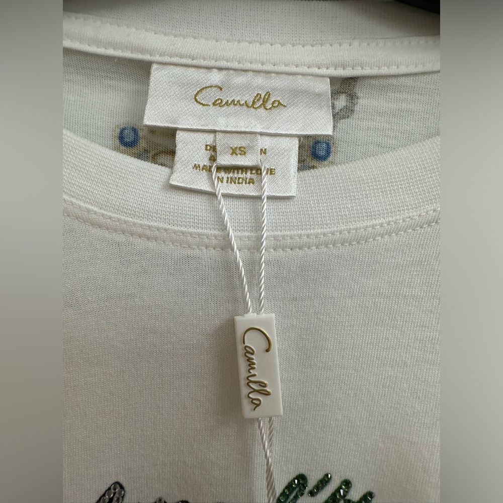 Camilla Organic Cotton Slim Fit Tee in Amalfi Lullaby - Picture 5 of 6